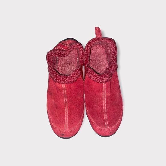 Lands End Red Suede Shoe Size 8 B - Picture 4 of 5